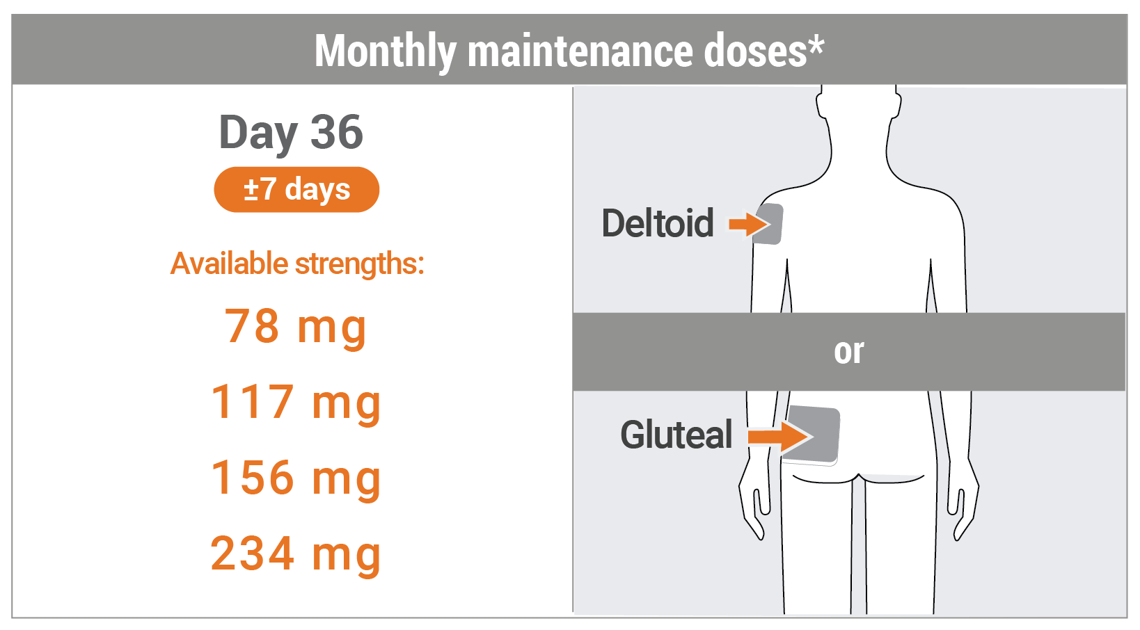 monthly maintenance doses